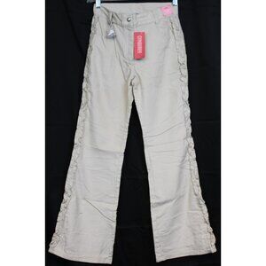 NWT 2005 Gymboree Winter Princess Tan Corduroy Sparkle Jeans Pants Ruffle Flare